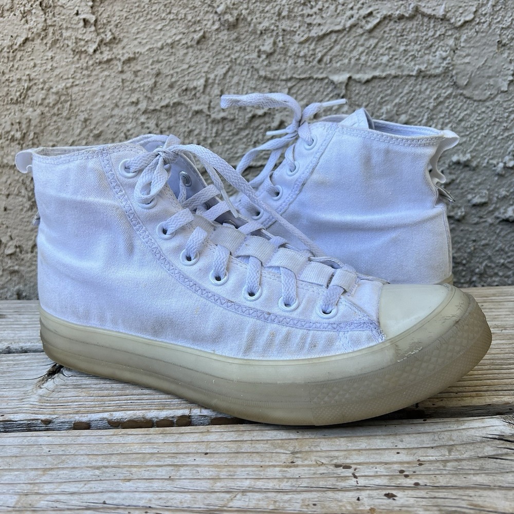 Converse Shoes Men Size 10.5 CTAS CX Explorer HI  White/White/Black